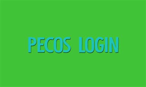 pecos login